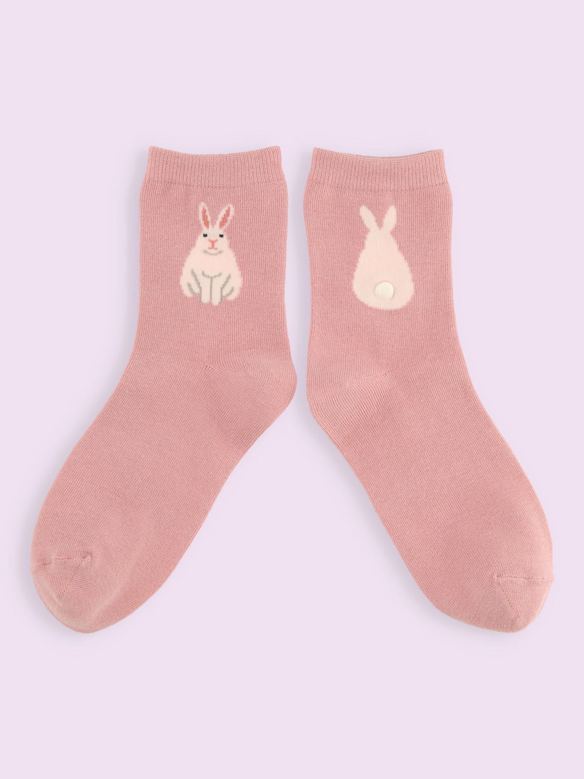 【3足1,485円】うさぎしっぽショートソックス - ピンク