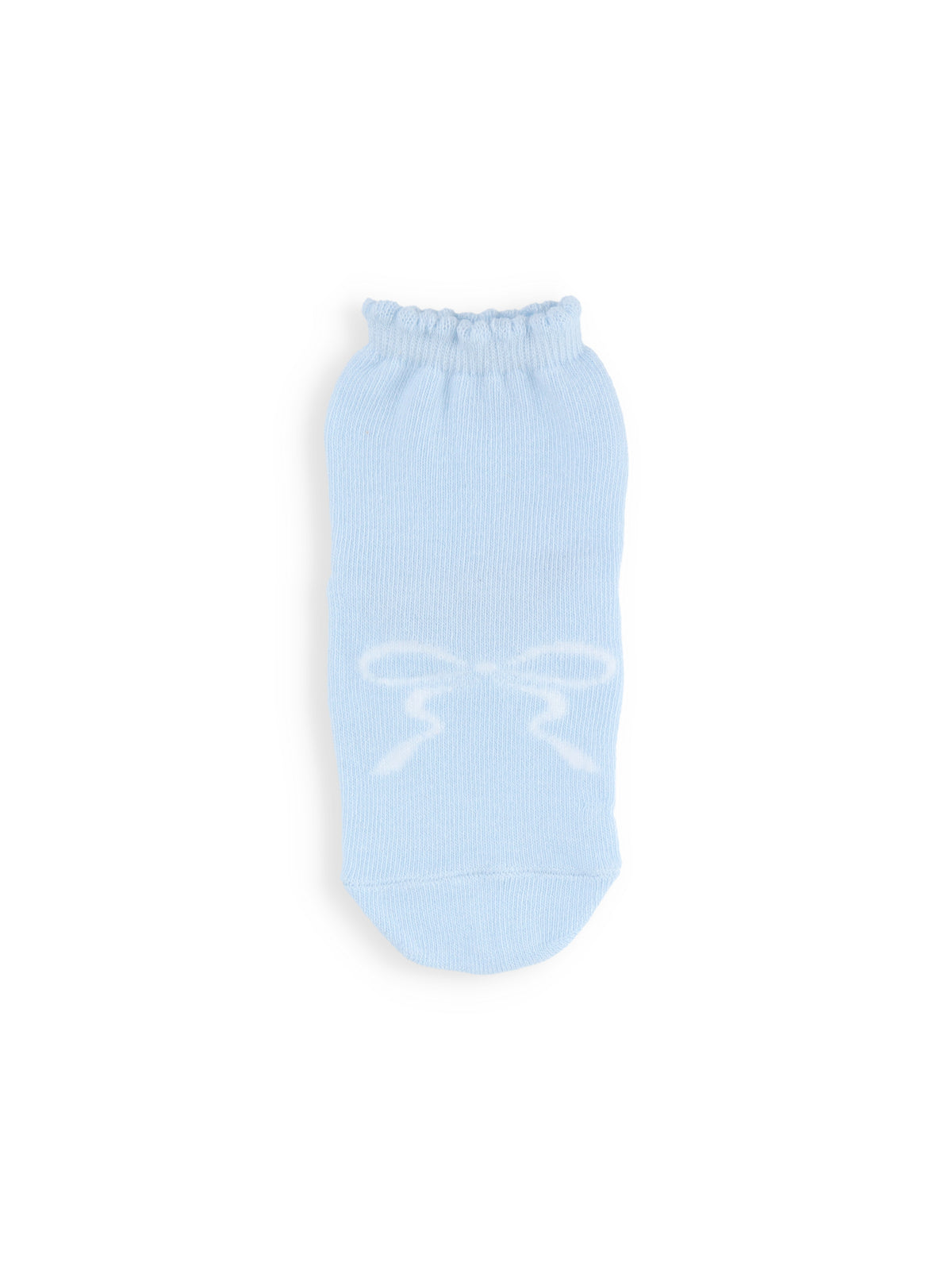 【3足1,485円】キッズ フロントリボンソックス / 19-21cm - サックス
