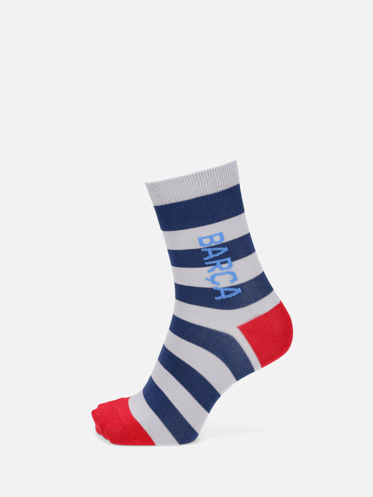 FC Barcelona ボーダーソックス - シルバー×ネイビー